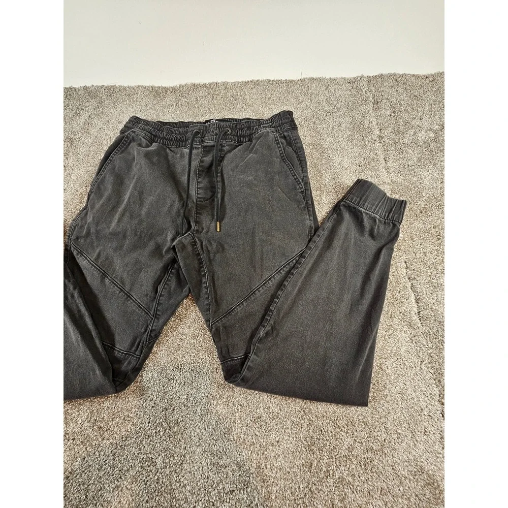 Hollister Advanced Stretch Skinny Jogger Mens Medium Washed Black Gray Pants - Picture 11 of 16